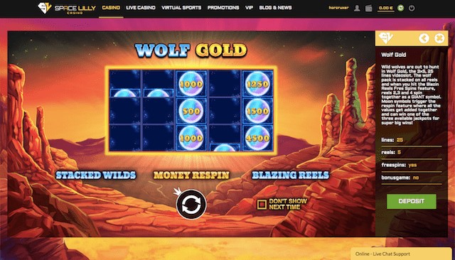 Wolf Gold Respin Feature